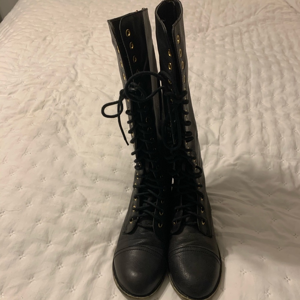 Madden Girl tall Combat boots.